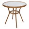 Flash Furniture Lourdes French Bistro 31.5in. Table, White and Navy PE Rattan, Glass Top w/2 Stack Chairs - Natural SDA-AD641012-80-2001-F-WHNVY-NAT-GG - alternate 10
